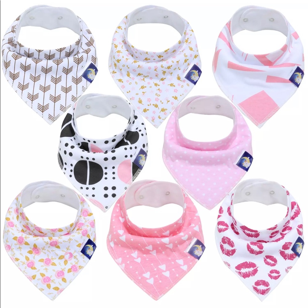 Organic Baby Bandana Drool Bibs 100% Soft Cotton - Picture 5 of 8